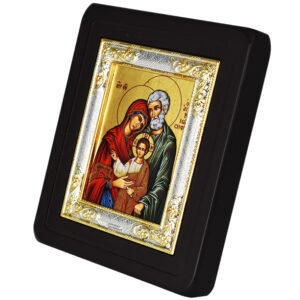 The Holy Family - Replica Byzantine Icon - Silver Plated