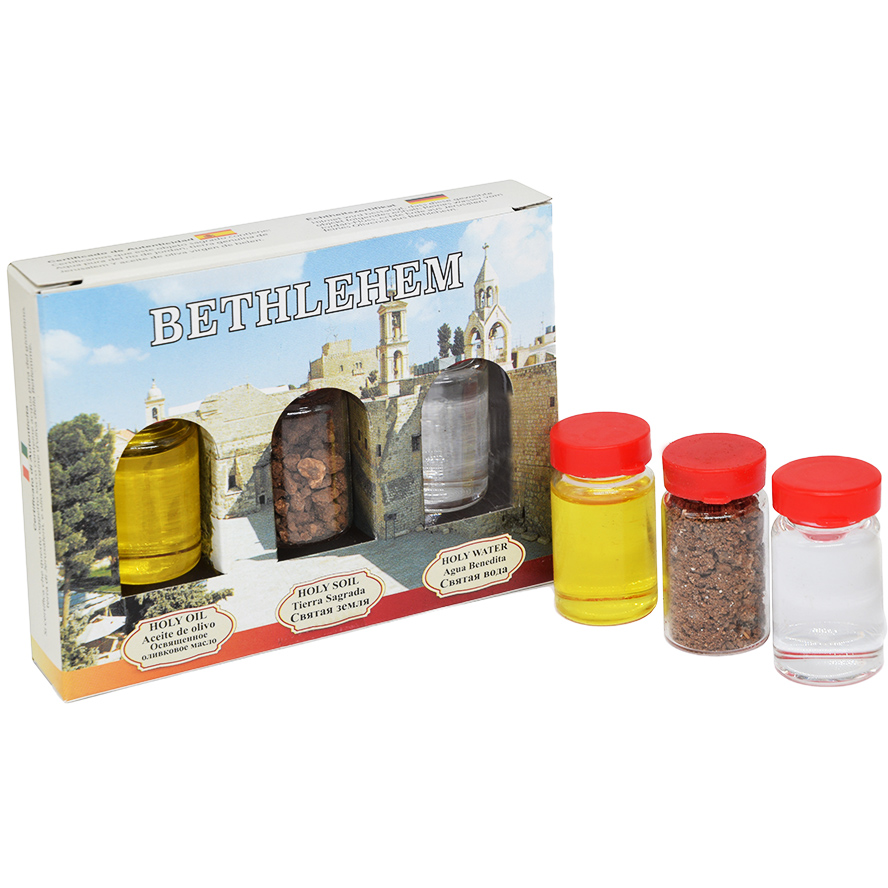 Bethlehem - 3 Holy Land Elements Souvenir Gift - Made in Israel