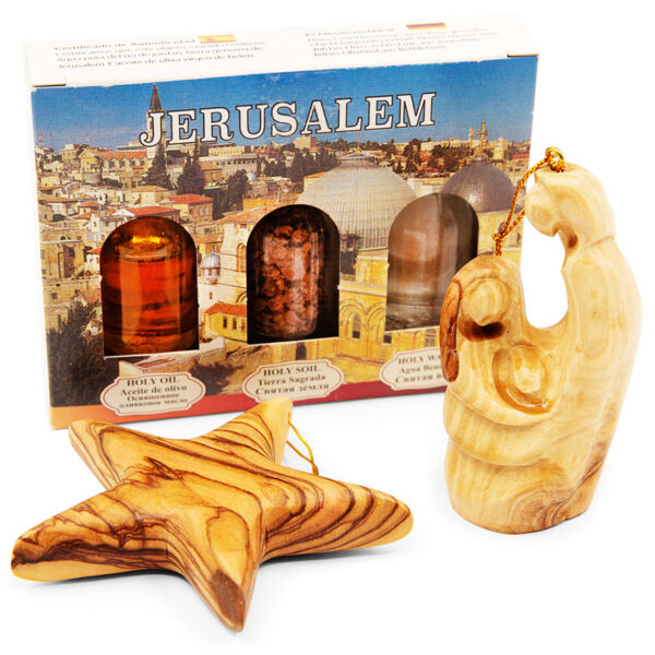Christmas Package - Holy Land Elements and Olive Wood Decorations