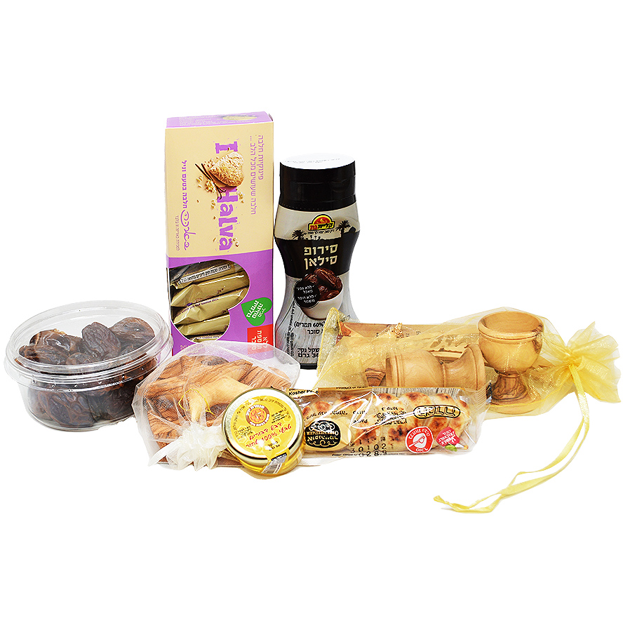 ‘Holy Land Favorites’ Gift Basket – Tasty Treats and Olive Wood Gifts