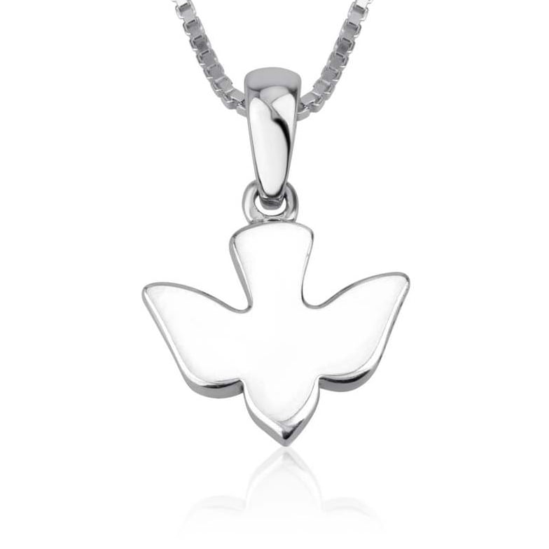 Holy Spirit Dove - Sterling Silver Necklace by Marina Jewelry
