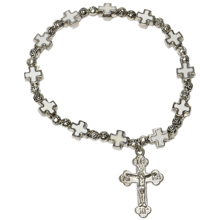 12 ‘Jerusalem Cross’ Beads with Crucifix Bracelet from the Holy Land