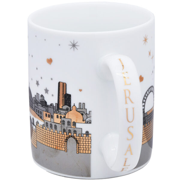 Ceramic 'Jerusalem of Gold' Espresso Cup handle
