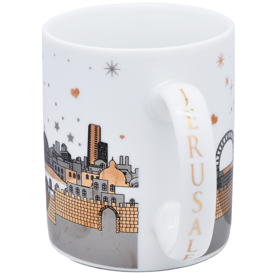 Ceramic ‘Jerusalem of Gold’ Espresso Cup handle