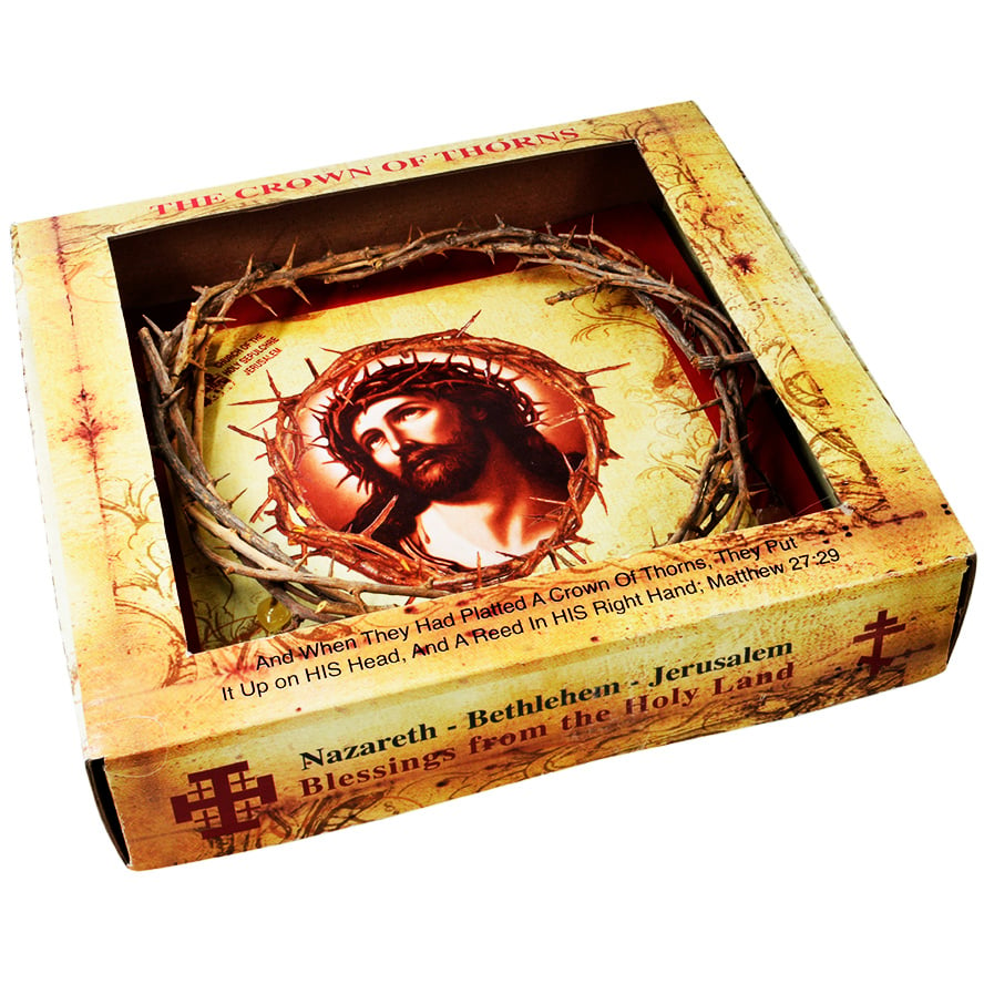 Authentic ‘Crown of Thorns’ in Display Box – Made in the Holy Land