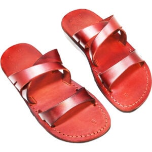 'Preacher Man' Leather Jesus Sandals - Made in Israel - Camel Leather