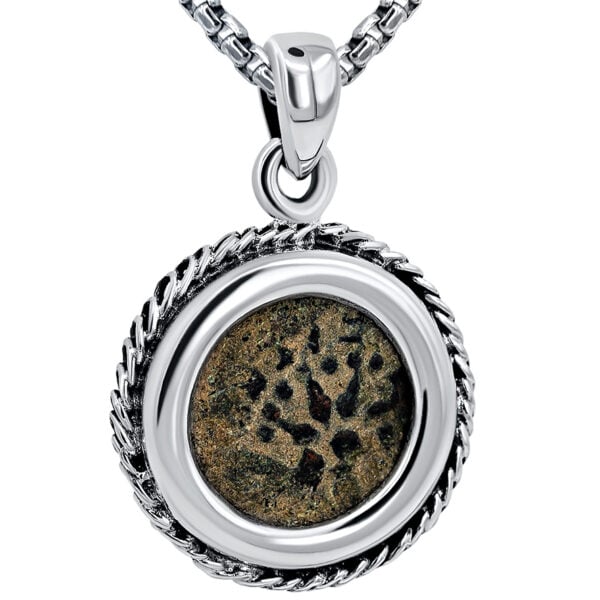 Authentic Biblical Widow's Mite Coin - Silver Pendant