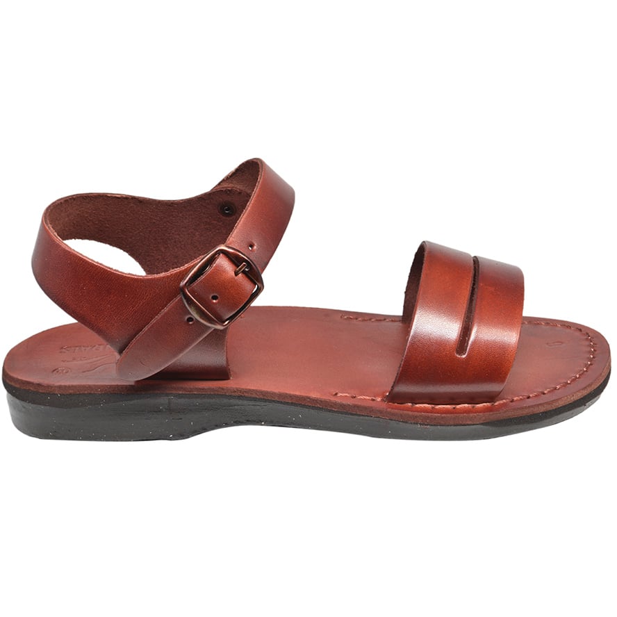 Biblical Jesus Sandals ‘Centurion’ – Made in Bethlehem – Leather (side view)