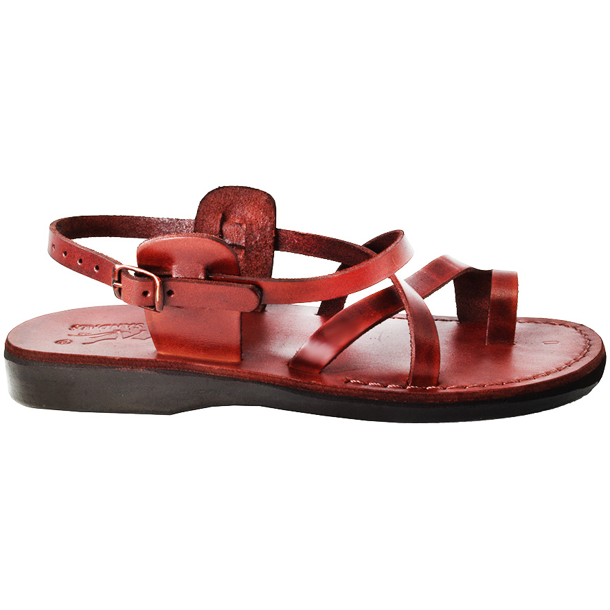 Biblical Jesus Sandals ‘Damascus Road’ Made in Bethlehem – Leather (side view)