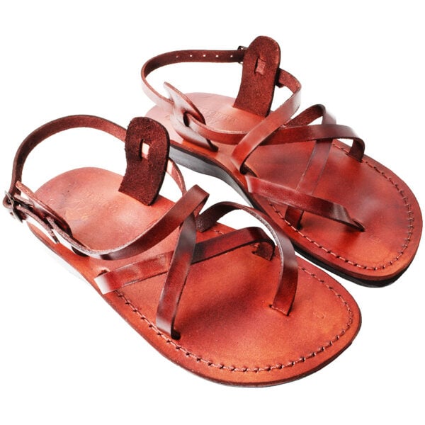 Greek Style 'Gospel' Leather Unisex Sandals - Classic Design