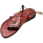 Biblical Jesus Sandals 'Queen Esther' Made in the Holy Land - Leather (front view)