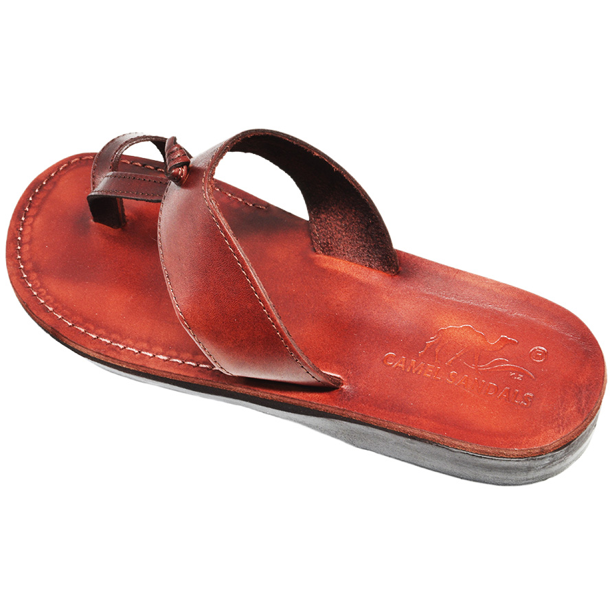 Biblical Jesus Sandals ‘Joshua’ Made in Israel – Leather (back)