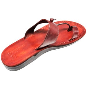 Biblical Jesus Sandals 'Joshua' Made in Israel - Leather (rear view)