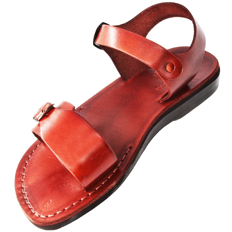 Biblical Jesus Sandals ‘Maranatha’ – Made in Bethlehem – Leather (top)