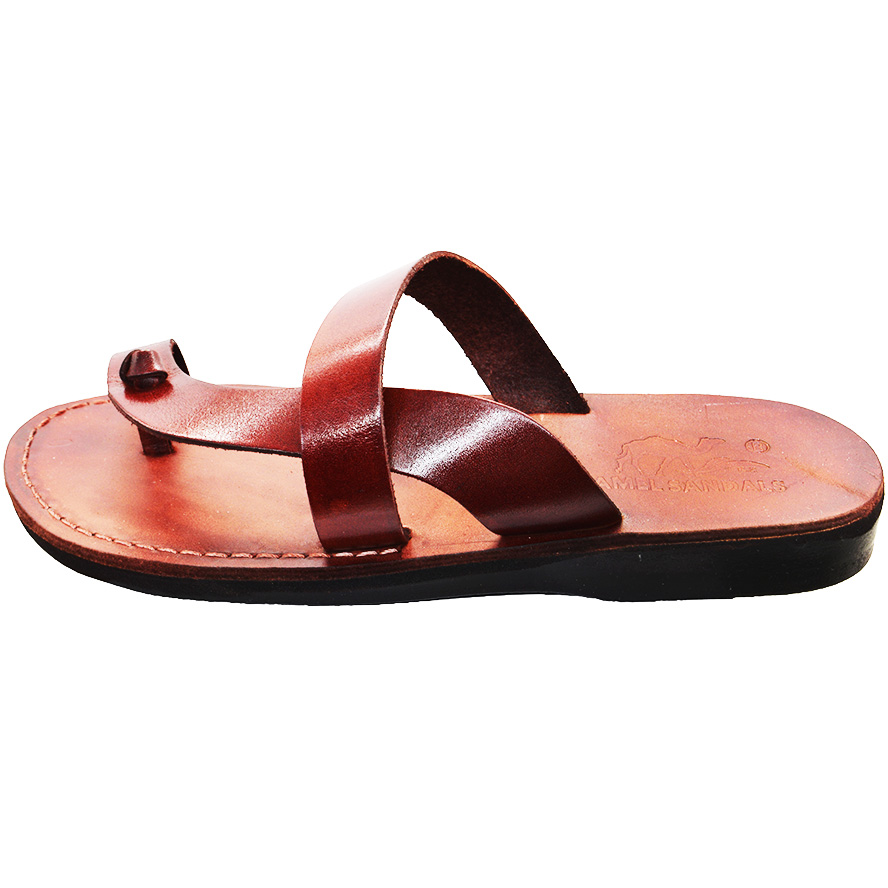 Biblical Jesus Sandals ‘Nazarene’ – Made in Bethlehem – Leather (side view)