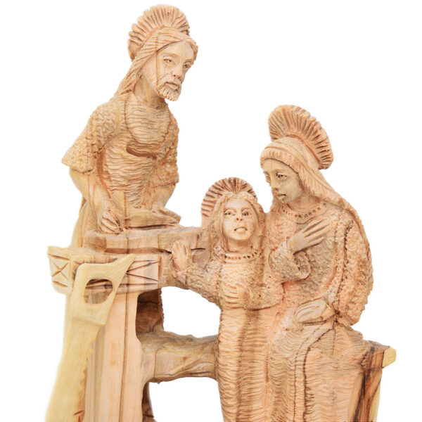 Jesus, Son of Mary & Joseph the Carpenter - Detailed Olive Wood Carving - 5.5" (detail)