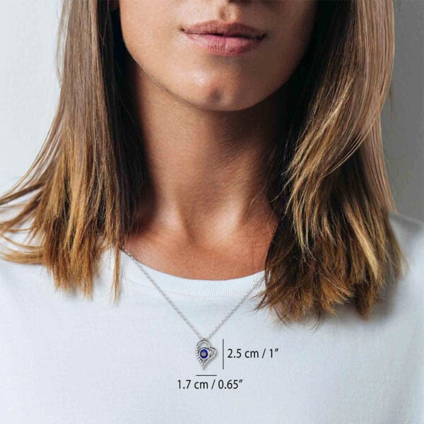 'John 3:16' Nano 24k Gold Inscribed Zirconia - 925 Silver Heart Necklace (worn by model)