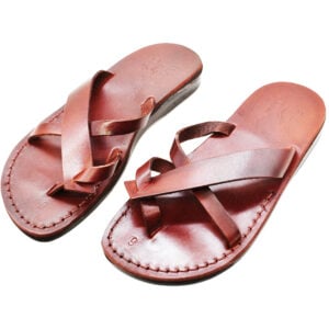 Leather Sandals 'John the Baptist' Made in Israel - Camel Leather