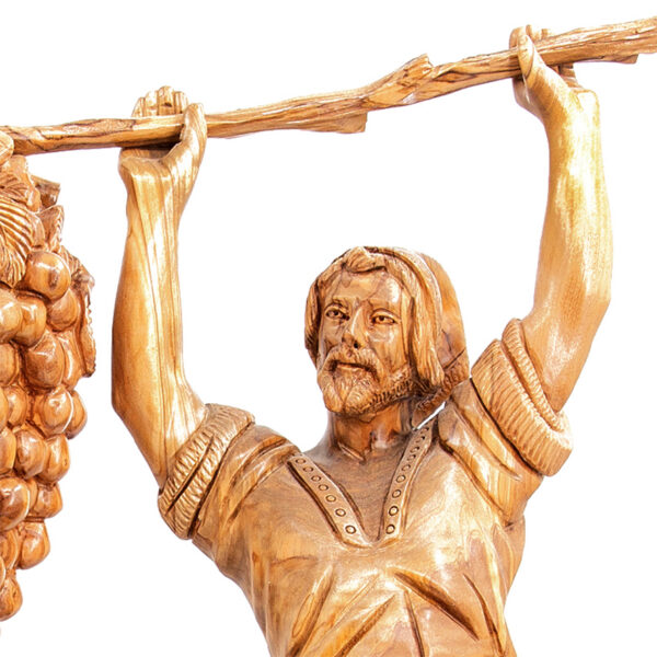 'Joshua and Caleb' Olive Wood - Made in Israel - Detail
