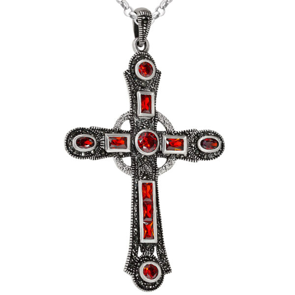 Large Silver Cross Pendant & Chain – GothicIndividual