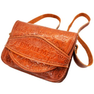 Handmade Leather 'Jerusalem' Handbag - Shoulder Bag from Israel