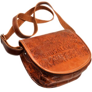 Handmade Leather 'Jerusalem' Handbag from the Holy Land