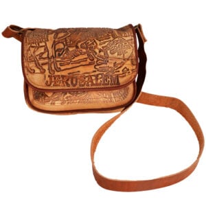 Handmade Leather 'Jerusalem' Handbag from Israel