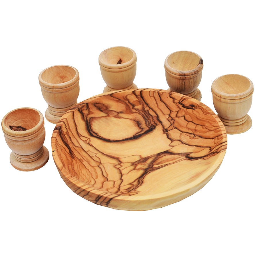 The Lord’s Supper – Olive Wood Set – Made in the Holy Land