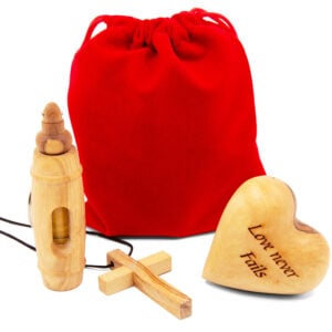 'Love Never Fails' Christian Ministry Olive Wood Anointing Gift Set