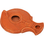 Clay oil lamp with Menorah