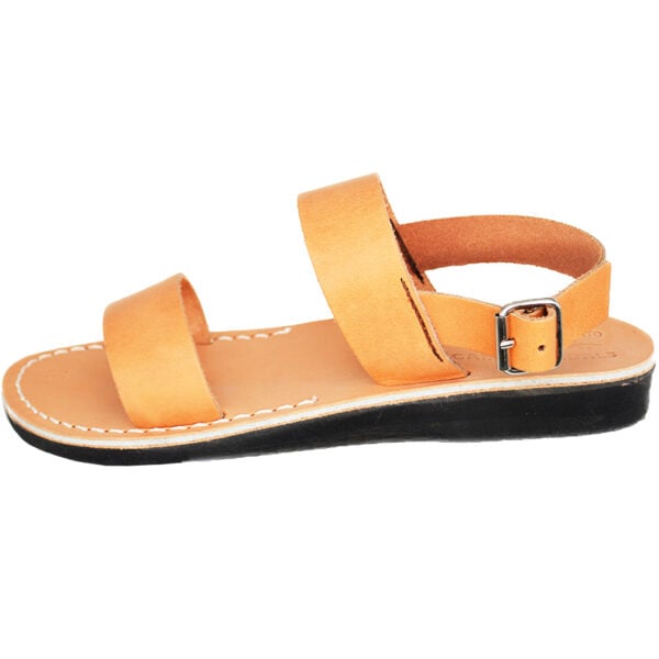 'Maranatha' Jesus Sandals - Made in Israel - Tan Leather (side view)