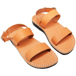 'Maranatha' Jesus Sandals - Made in Israel - Tan Leather