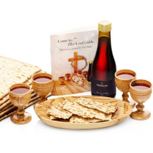 Maranatha Olive Wood LORD's Supper Set from Jerusalem