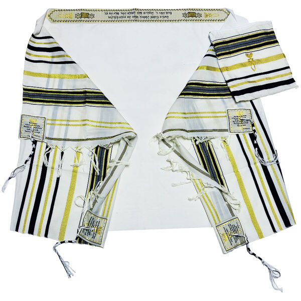 Messianic 'Grafted In' Prayer Shawl - Tallit from Israel - Black
