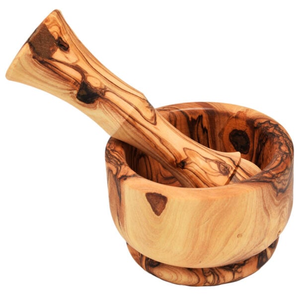 Olive Wood Mortar and Pestle - Made in the Holy Land