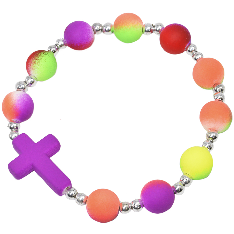 Christian 'Cross' Bracelet from Jerusalem - Multi-color