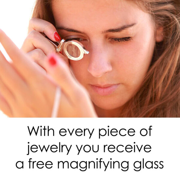 Magnifying glass with every ready to gift necklace