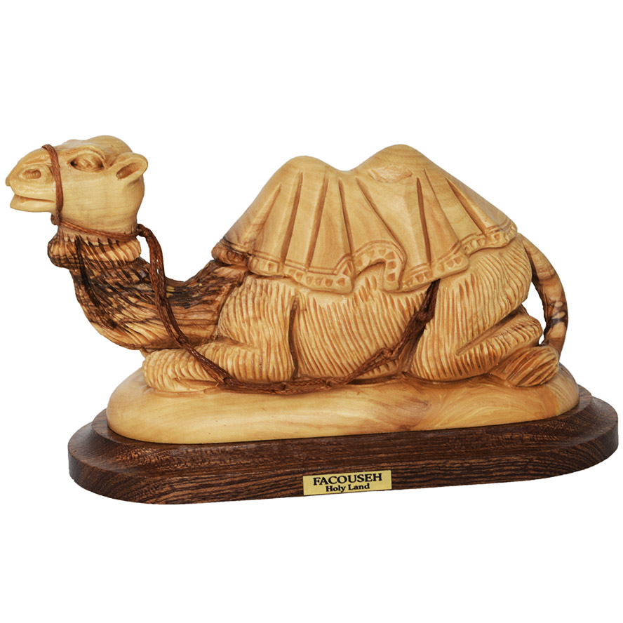 Hand Carved Olive Wood Camel – Made in the Holy Land – 5.5″