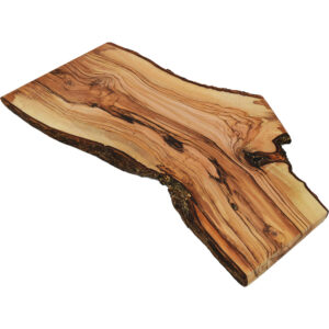 Olive Wood Cutting/Cheese Board with Natural Bark - Made in Israel
