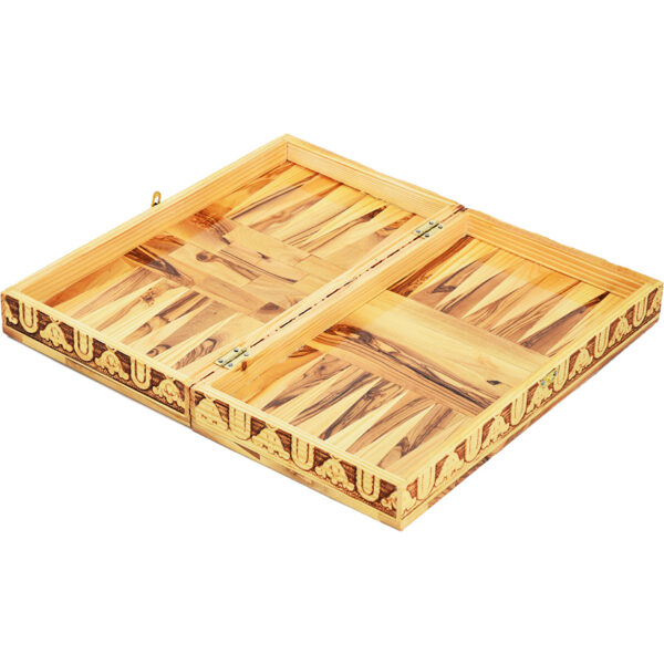 Wooden Chess Set - Made in Israel from Olive Wood - 12" (open for backgammon)