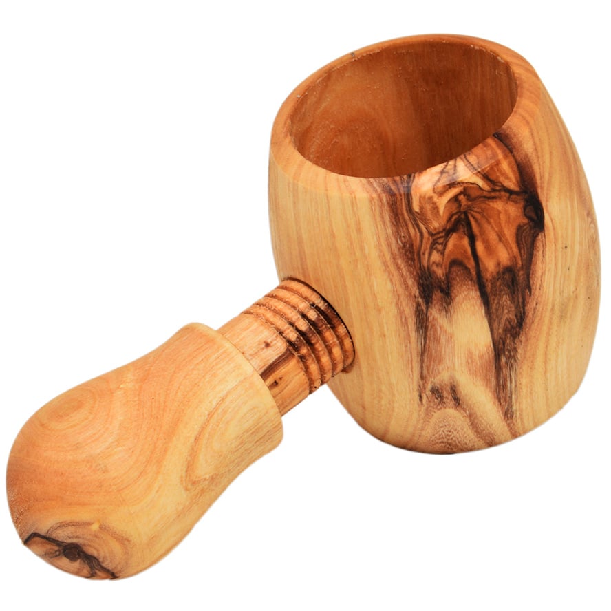 Olive Wood Nutcracker – Made in the Holy Land (above view)