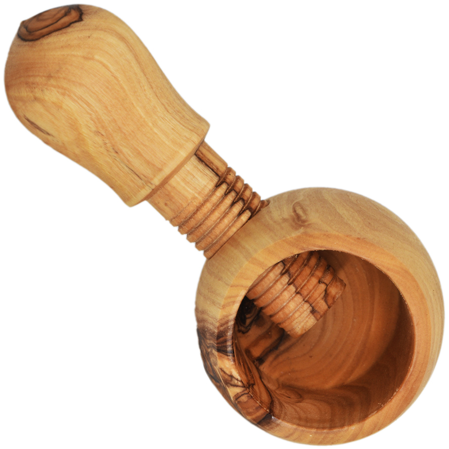 Olive Wood Nutcracker – Made in the Holy Land (front view)