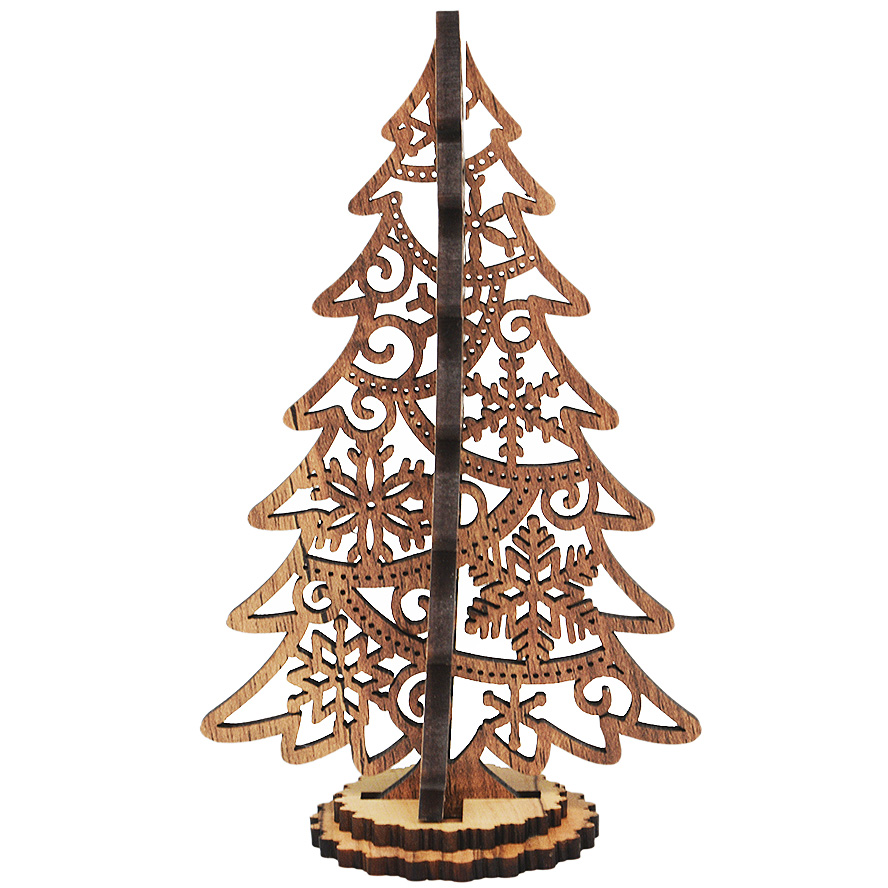Christmas Tree Olive Wood Ornament from Bethlehem (side view)