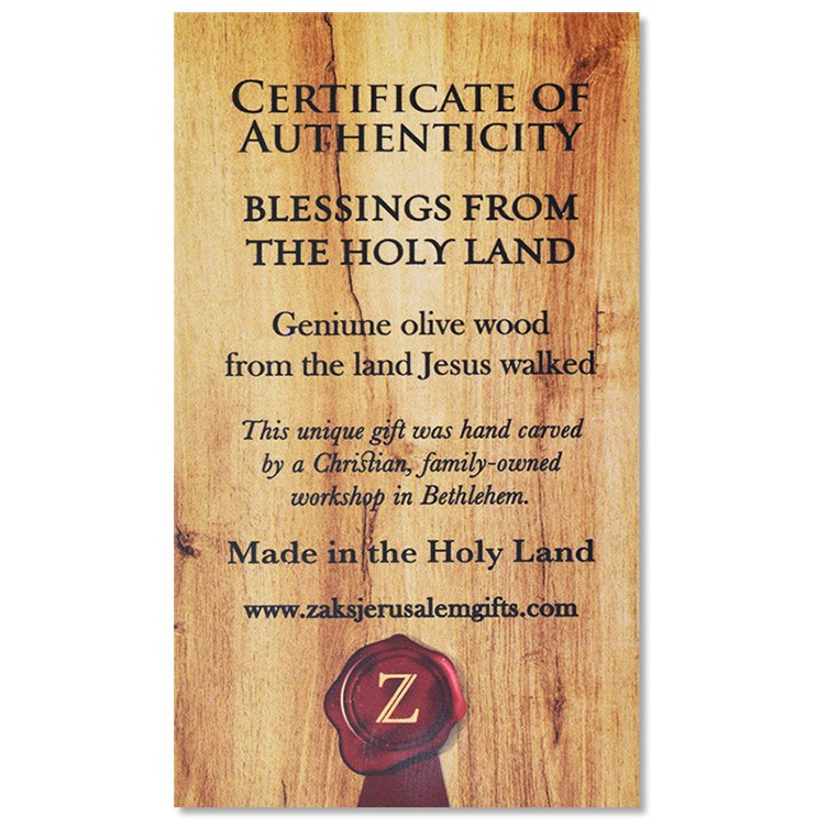 Olive wood authenticity certificate