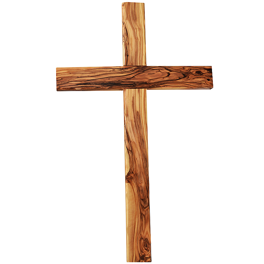 Olive Wood 'Cross' Wall Hanging from Jerusalem - 12