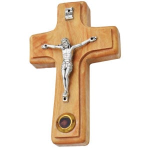 Crucifix' Olive Wood Cross Wall Hanging with Incense - 5" inch