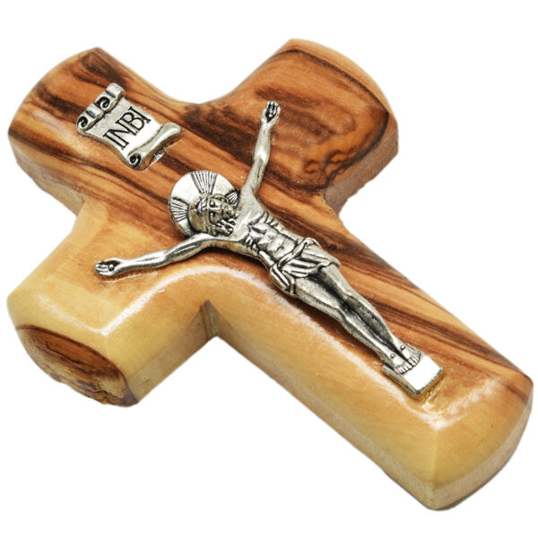 Olive Wood Crucifix with Fridge Magnet - Made in Bethlehem