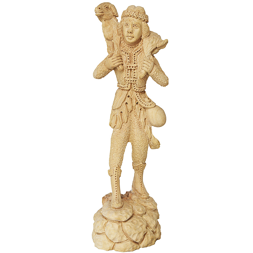 Biblical Art ‘David the Shepherd Boy’ Statue ‘Grade A’ Olive Wood Figurine