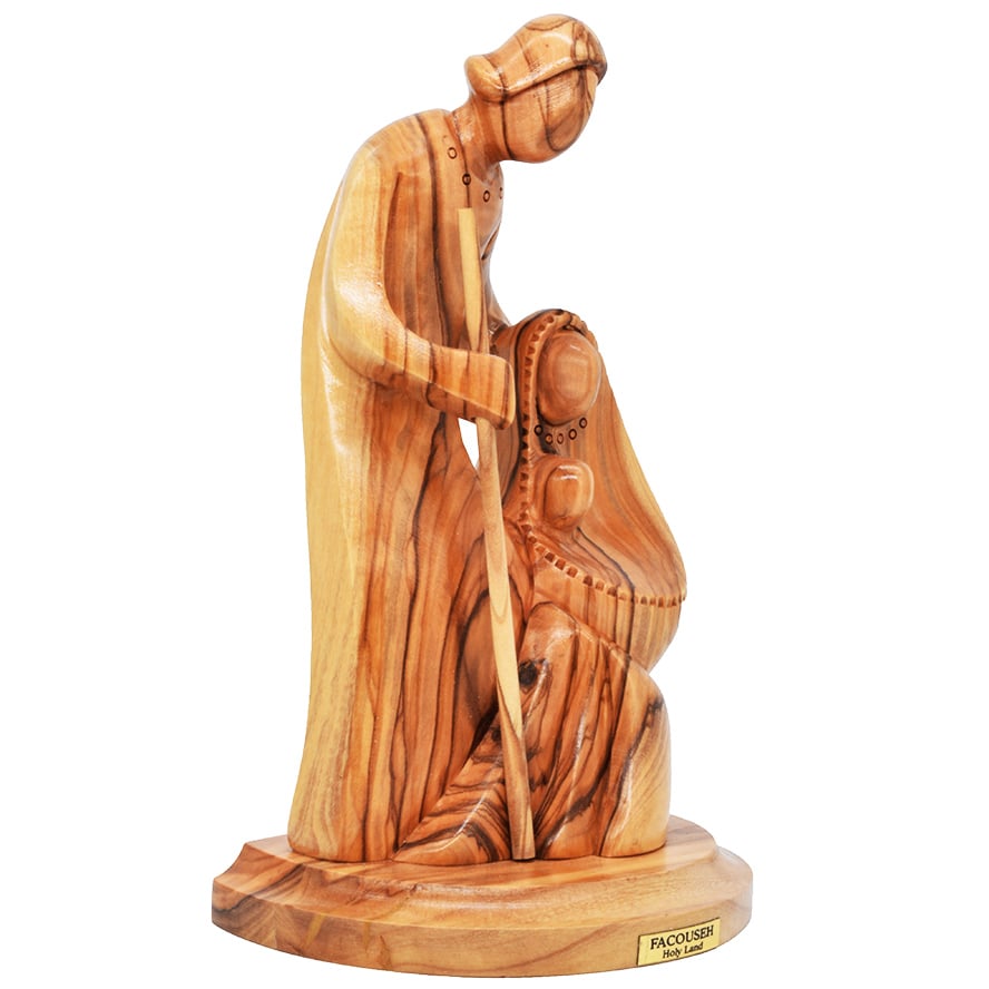 Joseph, Mary and Baby Jesus Olive Wood Figurine from Bethlehem