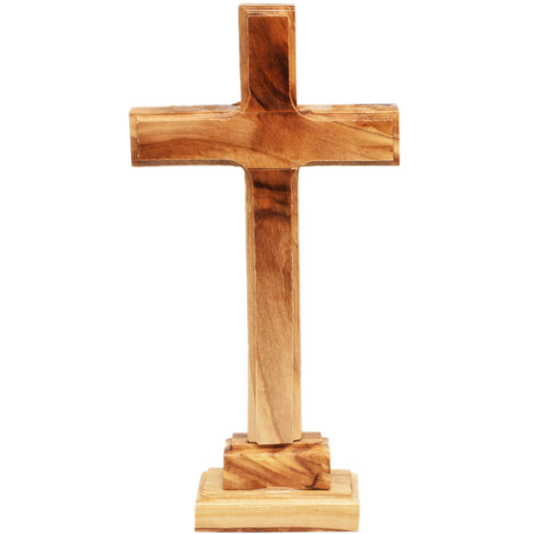 Free Standing Olive Wood Cross from Bethlehem - 7"